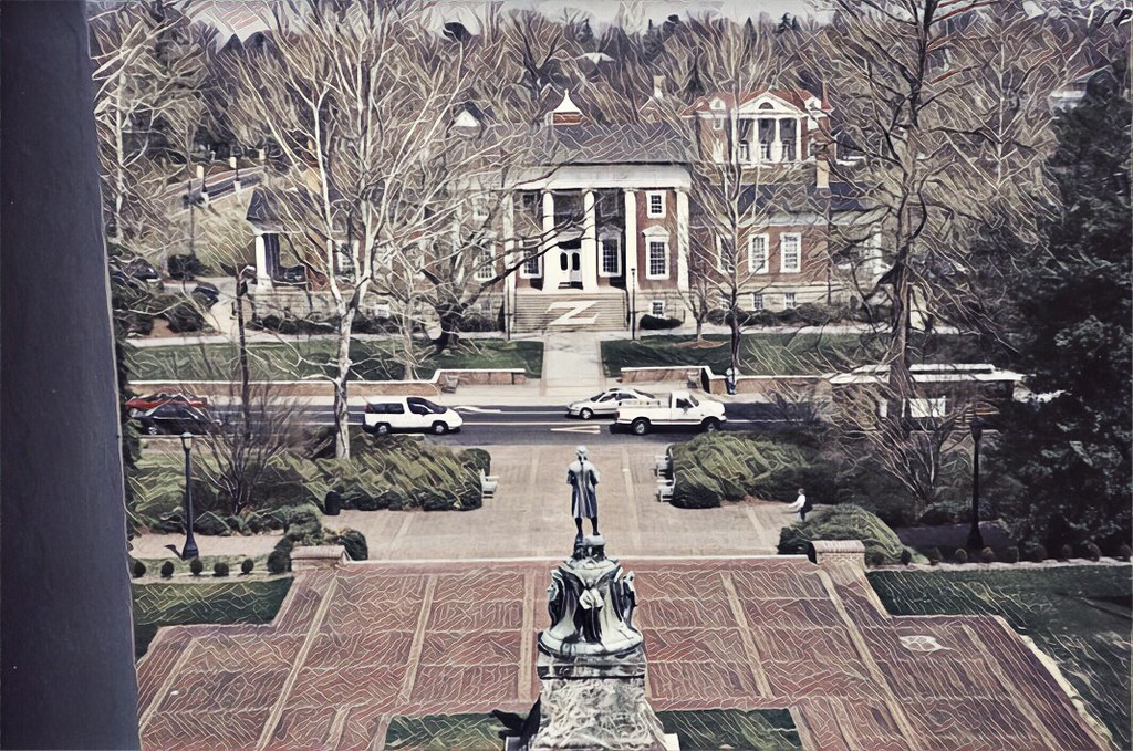 University of Virginia. Blick auf Madison Hall.