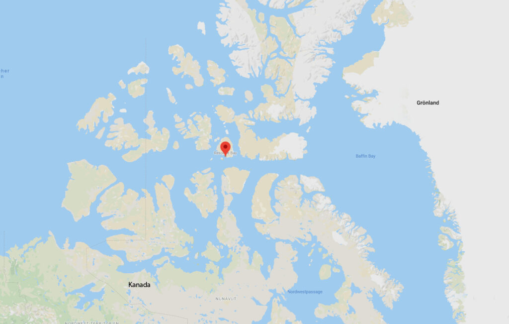 Karte von Resolute Bay.